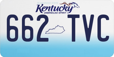 KY license plate 662TVC