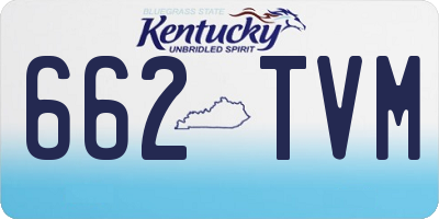 KY license plate 662TVM