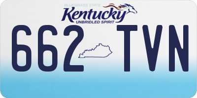 KY license plate 662TVN