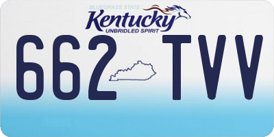 KY license plate 662TVV