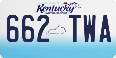 KY license plate 662TWA