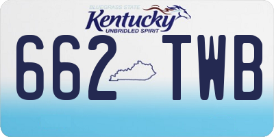 KY license plate 662TWB