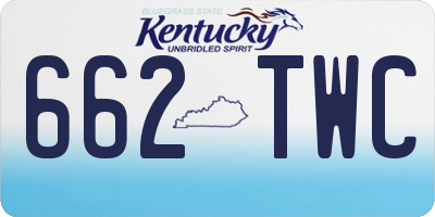 KY license plate 662TWC