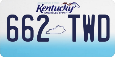 KY license plate 662TWD