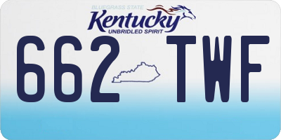 KY license plate 662TWF