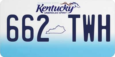 KY license plate 662TWH
