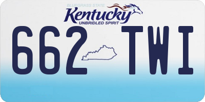 KY license plate 662TWI