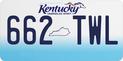 KY license plate 662TWL