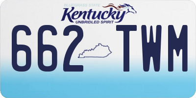 KY license plate 662TWM