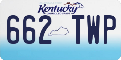 KY license plate 662TWP