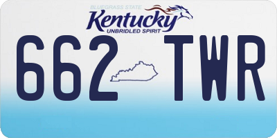 KY license plate 662TWR