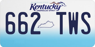 KY license plate 662TWS