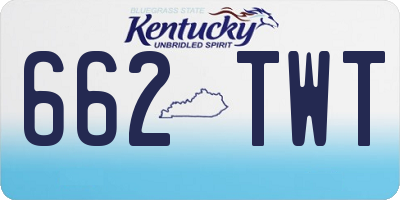 KY license plate 662TWT