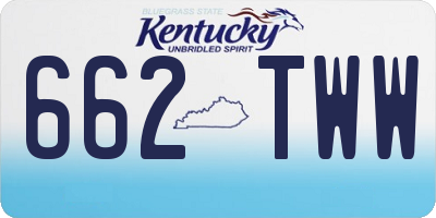 KY license plate 662TWW