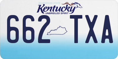 KY license plate 662TXA