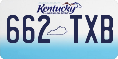 KY license plate 662TXB