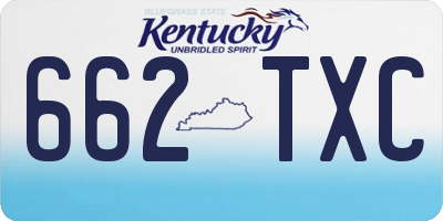 KY license plate 662TXC