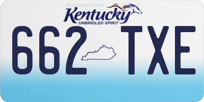 KY license plate 662TXE