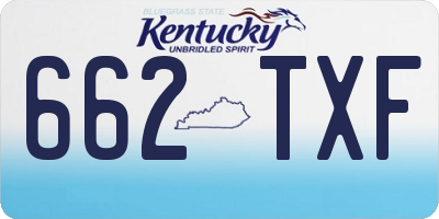 KY license plate 662TXF
