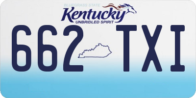 KY license plate 662TXI