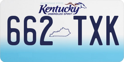 KY license plate 662TXK