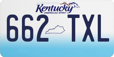 KY license plate 662TXL