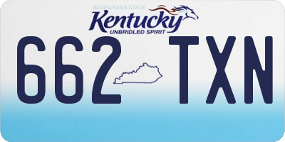 KY license plate 662TXN