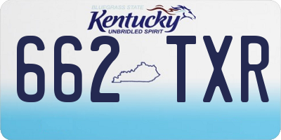 KY license plate 662TXR