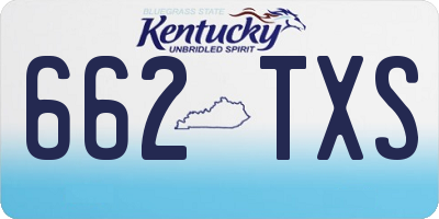KY license plate 662TXS