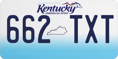 KY license plate 662TXT