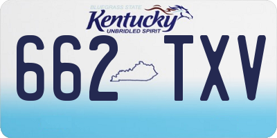KY license plate 662TXV