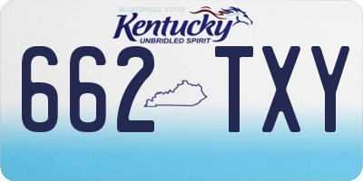 KY license plate 662TXY