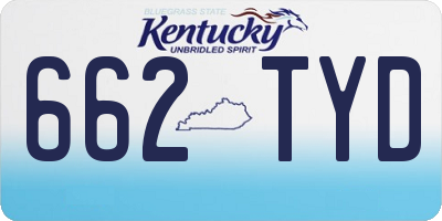 KY license plate 662TYD