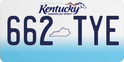 KY license plate 662TYE