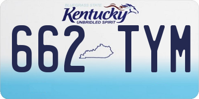 KY license plate 662TYM