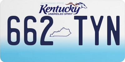 KY license plate 662TYN