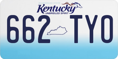 KY license plate 662TYO