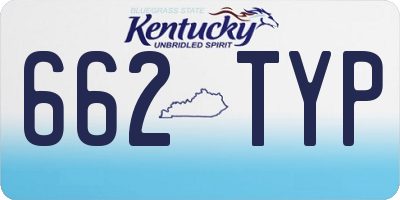 KY license plate 662TYP