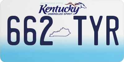 KY license plate 662TYR