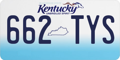 KY license plate 662TYS