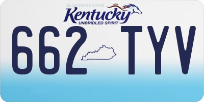 KY license plate 662TYV