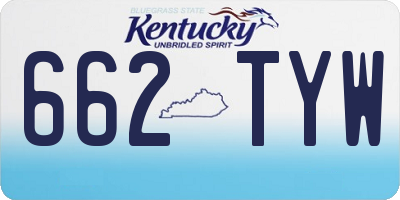 KY license plate 662TYW