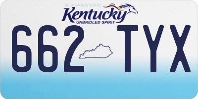 KY license plate 662TYX