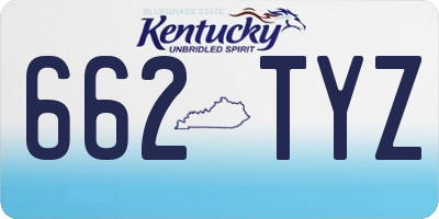 KY license plate 662TYZ