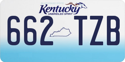KY license plate 662TZB