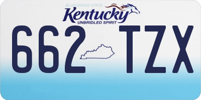 KY license plate 662TZX