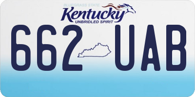 KY license plate 662UAB
