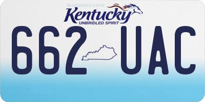 KY license plate 662UAC