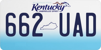 KY license plate 662UAD