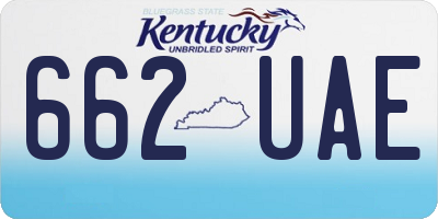 KY license plate 662UAE